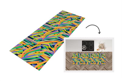 Keukenloper - Loper keuken - Jungle - Patronen - Abstract - 150x50 cm - Keukenloper vinyl