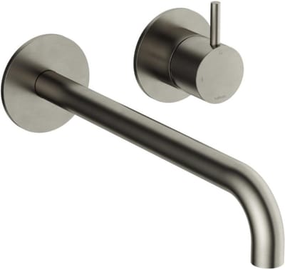 Hotbath Cobber - Wastafelmengkraan - zonder Waste - Laag - Geborsteld Nikkel - Inbouw - Nikkel - V02