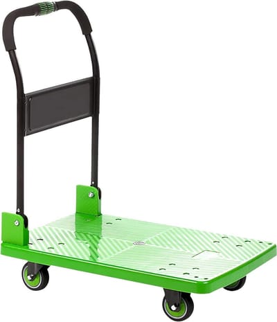 Opvouwbare Platformwagen - Handwagen met wielen - Verplaatsen van zware spullen - Inklapbaar ontwerp - 150/300 kg draagvermogen - Grijs