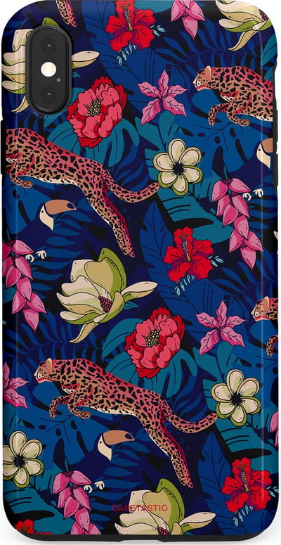 Casetastic Hoesje Geschikt voor Apple iPhone Xs Max - Stijlvolle Beschermende Duo-layer Case - Jungle parade