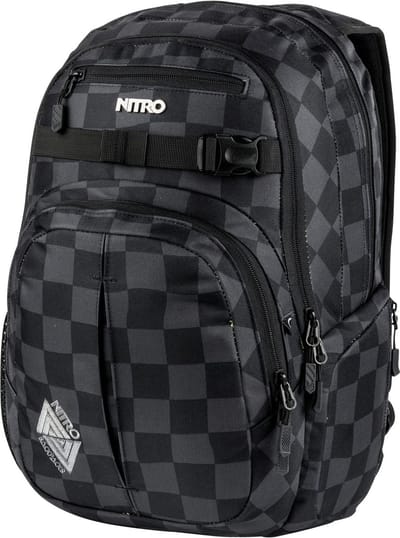 NITRO Vrije tijd rugzak Rugzak met laptopvak Daypacker Collection Chase Backpack 35L Checker Donkergrijs Zwart