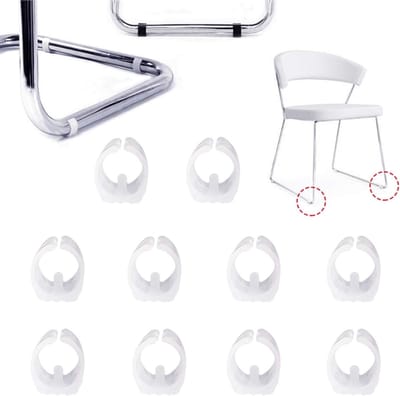 25mm Plastic Stoelpoot Beschermers - 10 Stuks - Antislip Voetjes voor Meubels - Geschikt voor Diameter 23-26mm - Rectangle Vorm