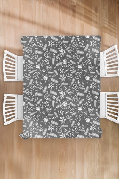 Kerst Tafelkleed - Kerstmis Decoratie - Tafellaken - Patronen - Kerstmis - Decoratie - 150x200 cm - Kerstmis Versiering - Tafeldecoratie Kerstmis - Kerstdecoratie tafel - Tafelversiering