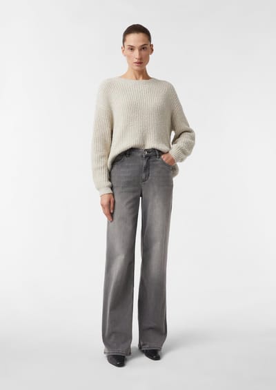 Brede Leg Stretch Jeans met Casual Wasbeurt Dames COMMA