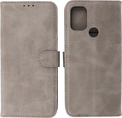 Bestcases - Motorola Moto G30 - G20 - G10  Hoesje - Book Case Telefoonhoesje - Kaarthouder Portemonnee Hoesje - Wallet Cases - Geschikt voor Motorola Moto G30 - Moto G20 - Moto G10 - Grijs