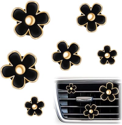 6 Stuks Auto Luchtverfrissers Vent Clip - Schattige Bloemvormige Accessoires voor een Frisse Auto