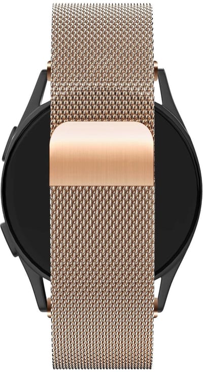 Bandz Hoogwaardige Milanese Loop band met magneetsluiting geschikt voor Garmin Vivoactive 6 / 5 / 3 / Vivomove / 3 / HR / Style / Luxe / Sport / Trend / Forerunner 645 / 570 / 245 / 170 / 165 / 70 / 55 / Venu / SQ / SQ2 / 2 Plus - Rosé goud