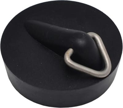 Sanivesk stop voor gootsteen afvoer / plugstop zwart kunststof 45,5mm