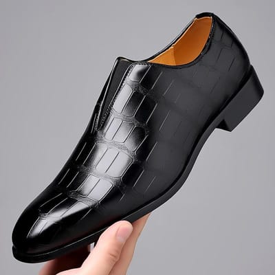 Heren Leren Schoenen Ademend Zakelijk Zomer Casual Schoenen Heren Casual Zwarte Flats Rijden Lopen Schoenen Mocassins 40 black