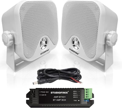 Waterdichte Bluetooth Audio Speakerset voor Motor, Quad, Tractor en Boot - Marine Stereo Systeem