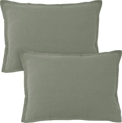 Matt & Rose Set Kussenslopen Mosgroen - 50 x 70 cm - 100% Linnen
