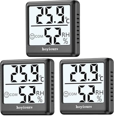 Digitale Thermometer Hygrometer voor Binnen met Groot LCD-Scherm en Smiley-Indicator