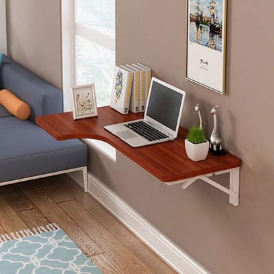 Opvouwbare Tafel - Wandklaptafel - Ruimte Besparen - Driehoekige Steun - 5 Maten - 6 Kleuren