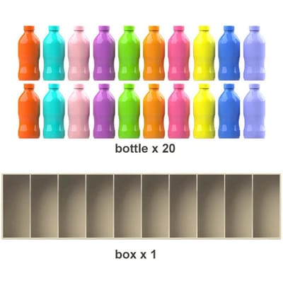 Jouets assortis par couleur pour la petite enfance Deviner Mémoire Entraînement Jeu de société interactif Puzzle Jouet pour fêtes de Noël et d'Halloween Cadeaux blue