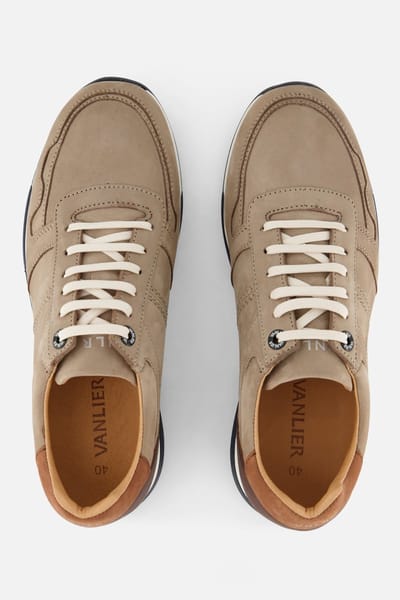 Van Lier Positano Sneakers taupe Leer - Maat 41