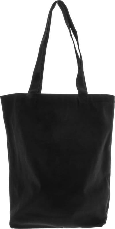 Tote bag katoen - 10 stuks - 38x10x42cm - Zwart - Shopper - Strandtas - Katoenen tas
