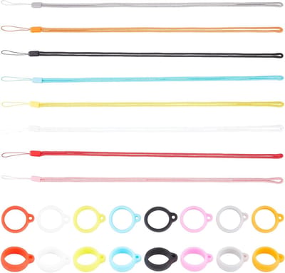 Allecta - Anti-Lost Ketting Lanyard Set met 32 Stuks in 8 Kleuren - Inclusief Rubber Ringen - Verliesbestendige Hanger Lanyard String - Pennen Beschermende Kantoor Sleutelhangers Accessoires
