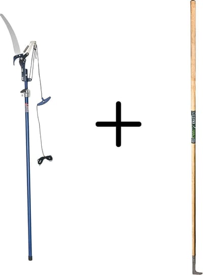 Synx Tools Voegenmes RVS + Spear & Jackson Telescopische Boomzaag - 10 JAAR Garantie - Totale lengte 234cm - onkruidmes - voegenkrabber met steel 150cm