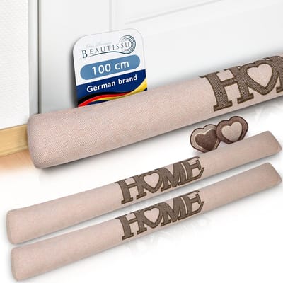 Tochtstopper Deur - Windvanger Isolatie - Tocht Vrij Houden - 1 Meter Lengte - 100x8x8cm - Naturel