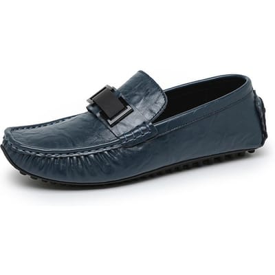 Grote Maten Luie Rijschoenen Britse Casual Schoenen Echt Leer Herenschoenen 47 gray