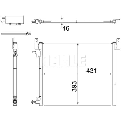 Condensator, airconditioning MAHLE AC 499 000S