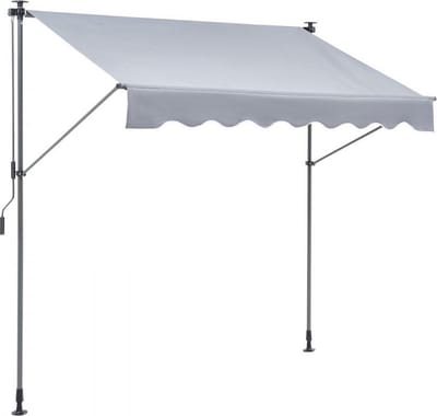 Zonneluifel - 183cm - Ook als balkonluifel - Terras - Knikarmscherm zonnescherm - Uitschuifbaar - PU Coating - In Hoogte Verstelbaar