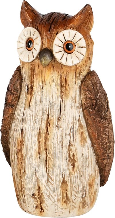 Dekoratief | Uiltje 'Gerrit', bruin, resina, 6x5x12cm | A245133