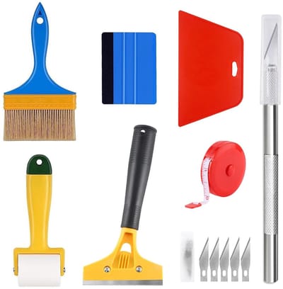 Cosensi - Wallpaper Tools - Professionele Wallpaper Gereedschappen - Compleet Set - Inclusief Squeegee en Seam Roller - Voor DIY en Professionele K...