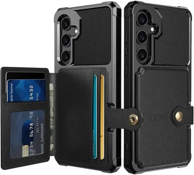 Portemonnee Hoesje Geschikt voor Samsung Galaxy S26 Plus - Back Cover met Pasjeshouder - Telefoonhoesje voor Pinpas - Kaarthouder op Achterkant - Case met Magneet Zwart