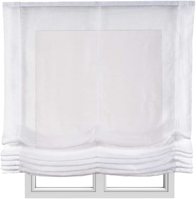 Storesdeco - Vouwgordijn effen zonder stokken, basis doorschijnend, Wit 120x175 cm