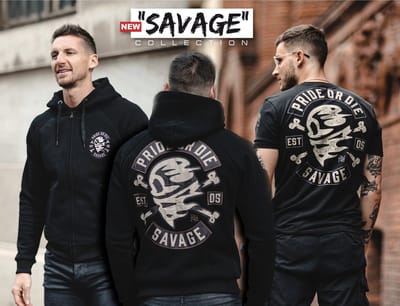 Hoodie PRiDEorDiE SAVAGE Zwart - S
