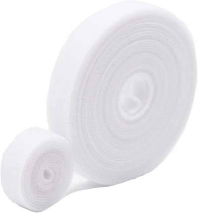 Klittenband Kabelbinders voor Kabelbeheer, 2 cm Breed, Wit - Sterke Bevestiging en Herbruikbaar