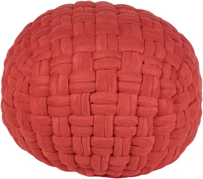 HOPA - Poef - Rood - 45 cm - Fluweel