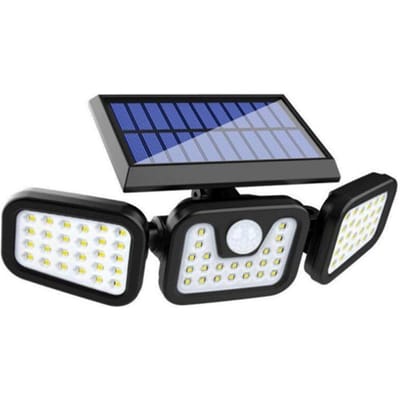Lampe murale à énergie solaire haute luminosité 74LED Angle réglable lumière extérieure étanche humain 1pcs