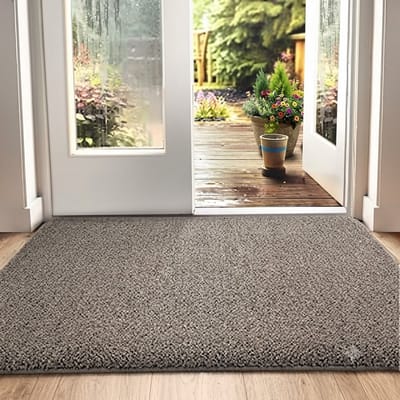 Maison Elara Deurmat 60x90 cm - Antislip Droogloopmat - Super Absorberend Entree Tapijt - Machinewasbaar - Zachte Vloermat - Bruin-Blauw