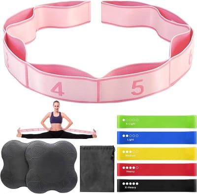 Yogariem met hoge elasticiteit en weerstandsbanden voor pilates, dans en gymnastiek, ideaal voor effectieve rek en flexibiliteit