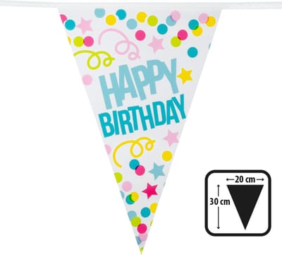 Boland - PE vlaggenlijn 'Happy birthday' - Geen thema - Verjaardag