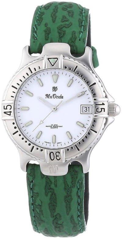 Mx Onda 32-1200-15 Horloge - Leer - Groen - Ø 31 mm