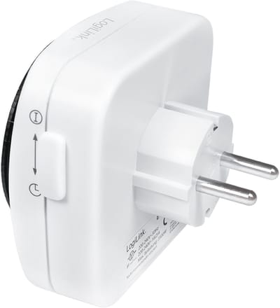 LogiLink mechanische tijdschakelklok voor binnentoepassing, wit