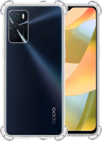 Hoesje - Geschikt voor OPPO A16s - Sterk & Shockproof - Siliconen Case - Back Cover - Telefoon Hoes Shock Proof - Telefoonhoesjes - Transparant