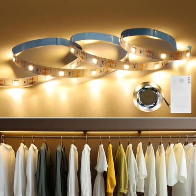 LED Strip Batterij met Bewegingssensor 1 Meter Warm Wit