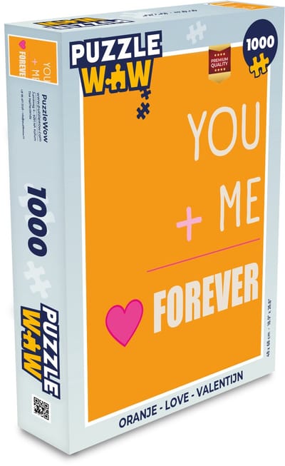 Puzzel Oranje - Love - Valentijn - Legpuzzel - Puzzel 1000 stukjes volwassenen