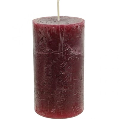 Effen Bourgondische Rustieke Veilige Adventskaarsen 110×60mm Set van 4