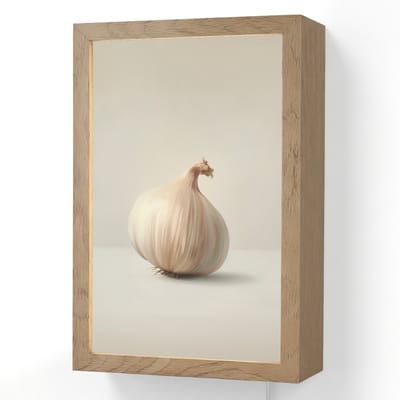 Wandlamp 20x30 cm - Oplaadbaar - Knoflook - Natuurlijk - Beige - Wandlampen binnen woonkamer - Slaapkamer lamp met kabel - Decoratieve nachtlamp - Vloerlamp snoer