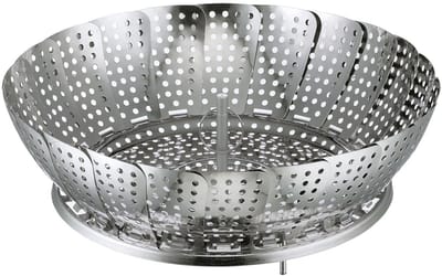 Stoominzet - Kookmand - Gezond Koken - Inklapbaar - 20 cm - Zilver