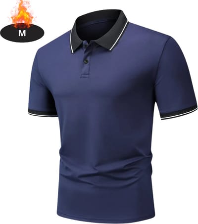 Livano Poloshirt Heren - T-Shirt Heren - Shirt - Overhemd - Polo Shirt - Blauw - M