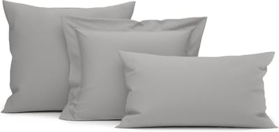 Heckettlane Kussensloop Elementi - Kussenhoes van 40x80 cm - 1 stuk - 100% Katoen-Satijn - Grijs