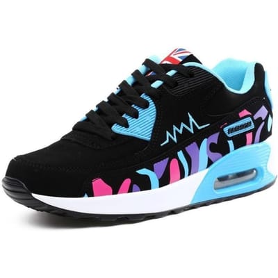 Lente Damesschoenen Sport Hardloopschoenen Mesh Koreaanse Versie Vrouwelijke Student Luchtkussen Schoenen Dames Enkele Schoenen 39 black