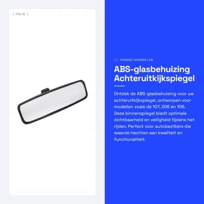 Dailygoods- Binnenspiegel - Achteruitkijkspiegel - Binnenspiegel met zuignap - Autospiegel baby - Dodehoekspiegel - Verbeterde veiligheid