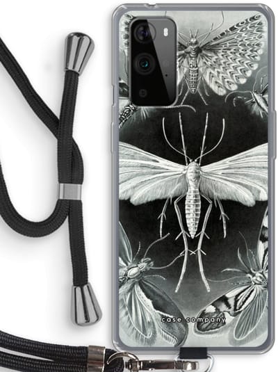 Case Company® - Hoesje met koord geschikt voor OnePlus 9 Pro hoesje met Koord - Haeckel Tineida - Telefoonhoesje met Zwart Koord - Bescherming aan alle Kanten en Over de Schermrand